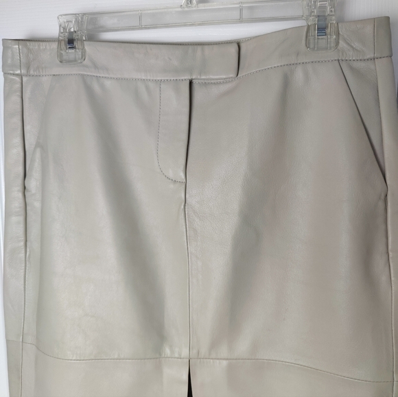 LaMarque Abia Low Waist Leather Maxi Skirt Bone Size Small NWT $545 - Picture 8 of 14